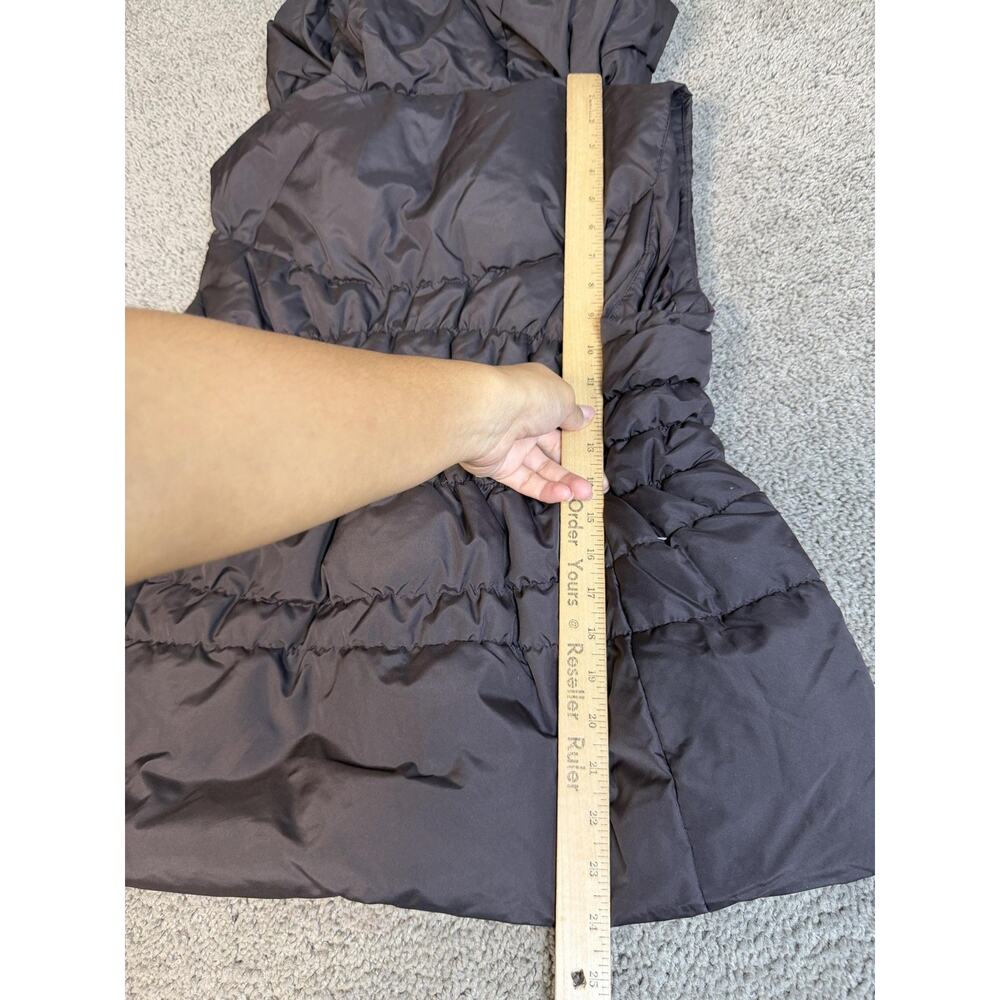 MICHAEL Michael Kors Vest Womens L Brown Puffer Hooded Insulated Zip Down - Picture 7 of 11